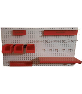 پگ برد افقی 50×100 با جیب‌های قرمز برای سازماندهی ابزار و وسایل در فضاهای کاری.