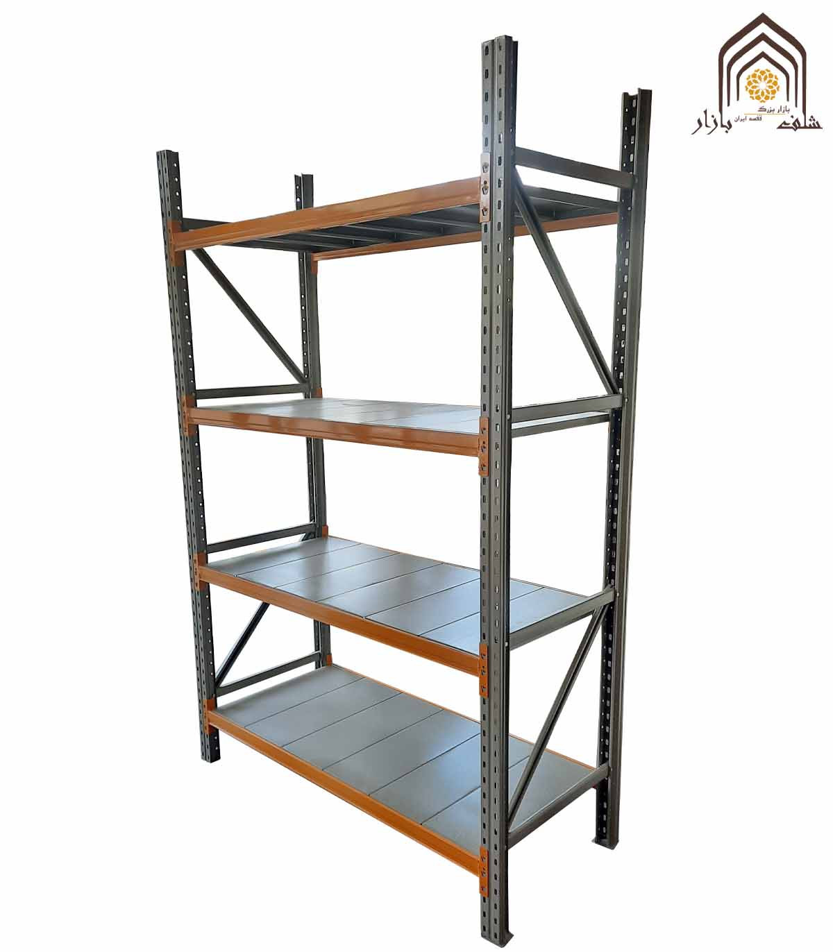 قفسه راک نیمه سنگین سامان انبار شرق طوس برای استفاده در انبارها و فضاهای صنعتی طراحی شده است.