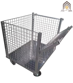 گاری حمل بار مفتولی مناسب برای جابجایی محصولات در صنایع مختلف، با طراحی مقاوم و کارآمد.