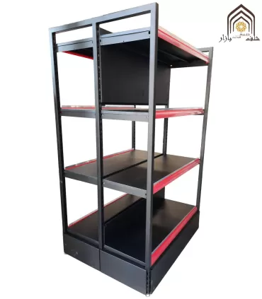 قفسه دوطرفه فروشگاهی کارینا سامان انبار شرق طوس مشبک - 3